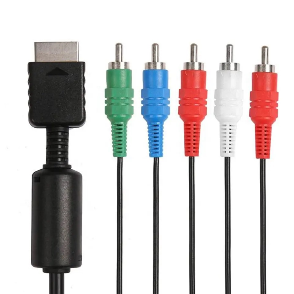 Komponentní kabel se zeleným, modrým a červeným cinch konektorem pro obraz